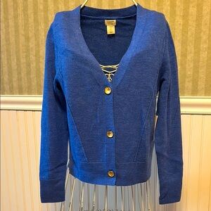 NWT aspen Blue Cardigan Sweater